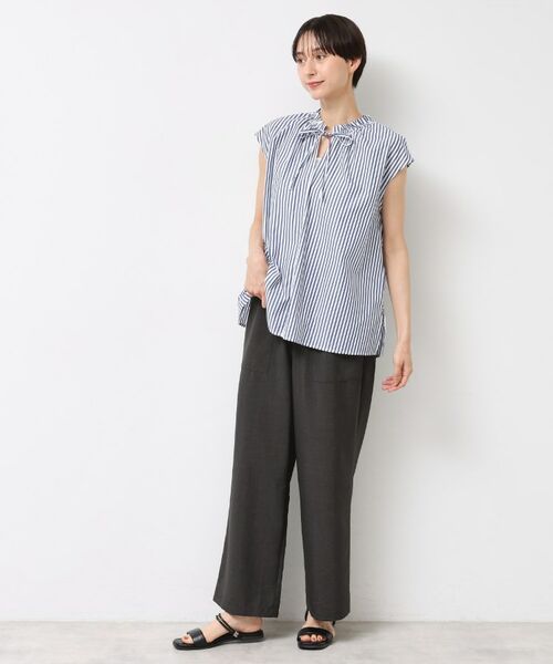 Dessin / デッサン パンツ | 【ウエストゴム・洗える】アウトポケットワイドパンツ(XS~L) | 詳細4