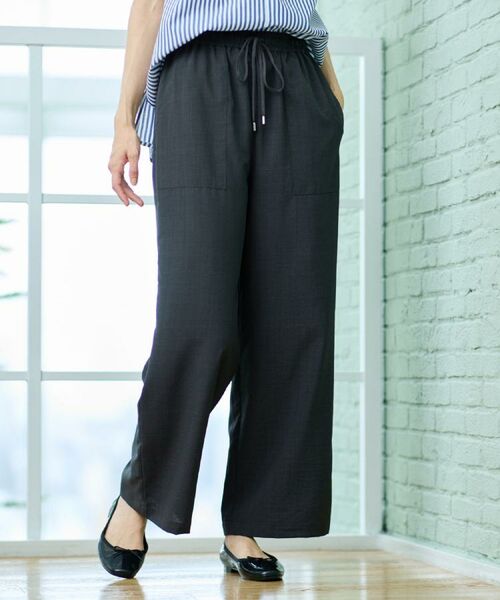 Dessin / デッサン パンツ | 【ウエストゴム・洗える】アウトポケットワイドパンツ(XS~L) | 詳細5