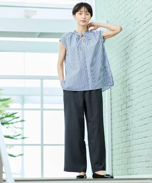 Dessin / デッサン パンツ | 【ウエストゴム・洗える】アウトポケットワイドパンツ(XS~L) | 詳細8