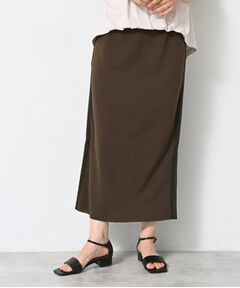 Dessin / デッサン ロング・マキシ丈スカート | 【ウエストゴム・洗える】カットジョーゼットライン入りタイトスカート