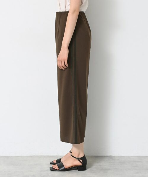 Dessin / デッサン ロング・マキシ丈スカート | 【ウエストゴム・洗える】カットジョーゼットライン入りタイトスカート | 詳細10