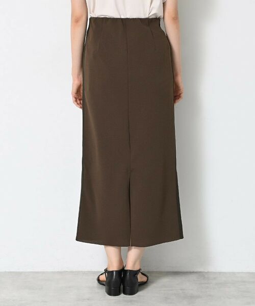 Dessin / デッサン ロング・マキシ丈スカート | 【ウエストゴム・洗える】カットジョーゼットライン入りタイトスカート | 詳細11