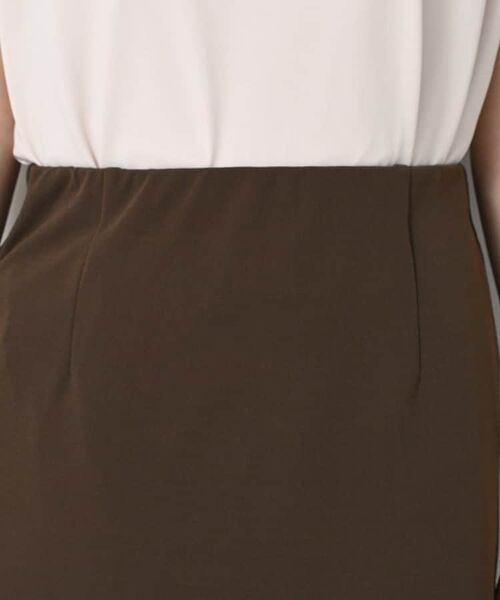 Dessin / デッサン ロング・マキシ丈スカート | 【ウエストゴム・洗える】カットジョーゼットライン入りタイトスカート | 詳細12