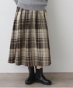 Dessin / デッサン ロング・マキシ丈スカート | 【洗える】映えチェック柄ギャザースカート