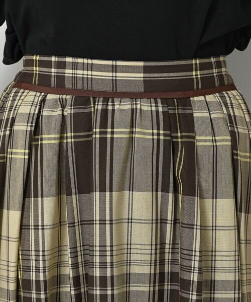 Dessin / デッサン ロング・マキシ丈スカート | 【洗える】映えチェック柄ギャザースカート | 詳細14