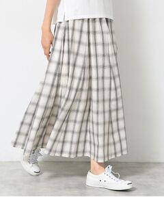 Dessin / デッサン ロング・マキシ丈スカート | 【ウエストゴム・洗える】オンブレーチェック柄スカート