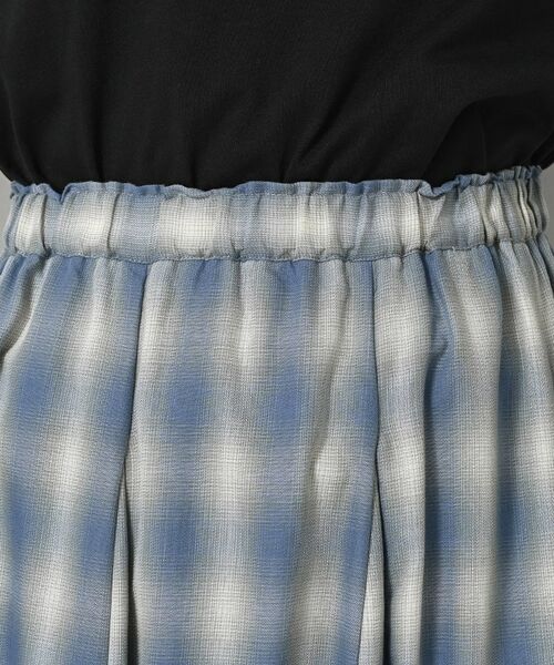 Dessin / デッサン ロング・マキシ丈スカート | 【ウエストゴム・洗える】オンブレーチェック柄スカート | 詳細12