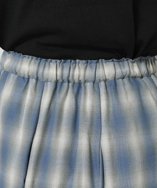 Dessin / デッサン ロング・マキシ丈スカート | 【ウエストゴム・洗える】オンブレーチェック柄スカート | 詳細13