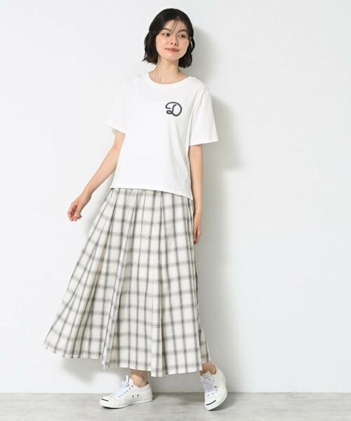 Dessin / デッサン ロング・マキシ丈スカート | 【ウエストゴム・洗える】オンブレーチェック柄スカート | 詳細2