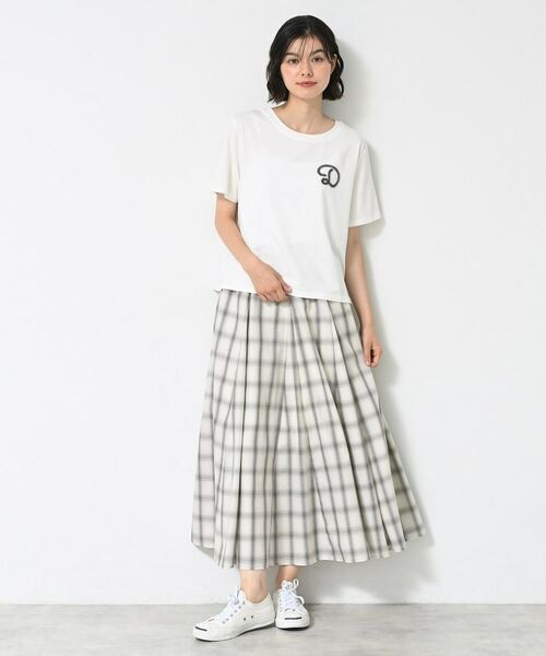 Dessin / デッサン ロング・マキシ丈スカート | 【ウエストゴム・洗える】オンブレーチェック柄スカート | 詳細3