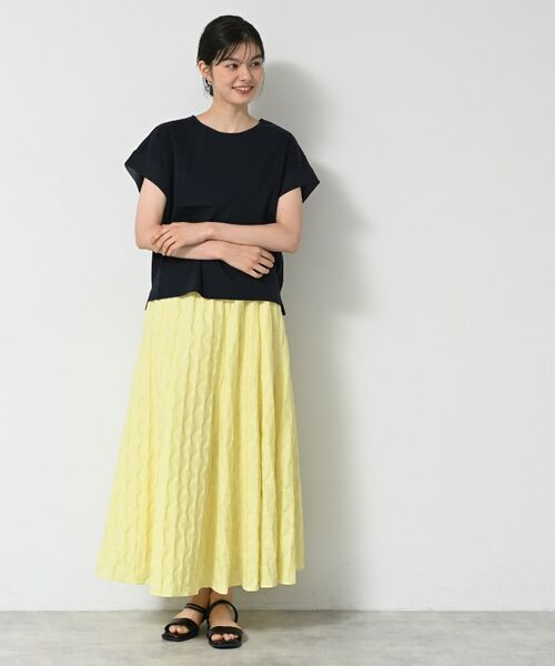 Dessin / デッサン ロング・マキシ丈スカート | 【ウエストゴム・洗える】ジャガードフレアースカート | 詳細11