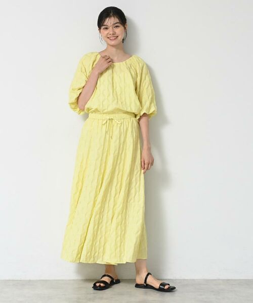 Dessin / デッサン ロング・マキシ丈スカート | 【ウエストゴム・洗える】ジャガードフレアースカート | 詳細12