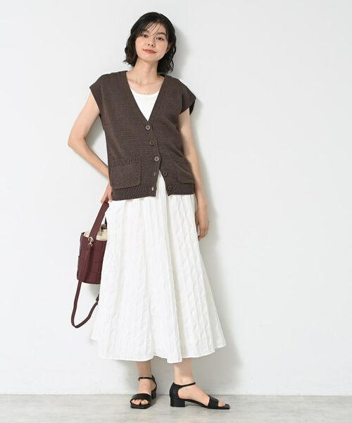 Dessin / デッサン ロング・マキシ丈スカート | 【ウエストゴム・洗える】ジャガードフレアースカート | 詳細2