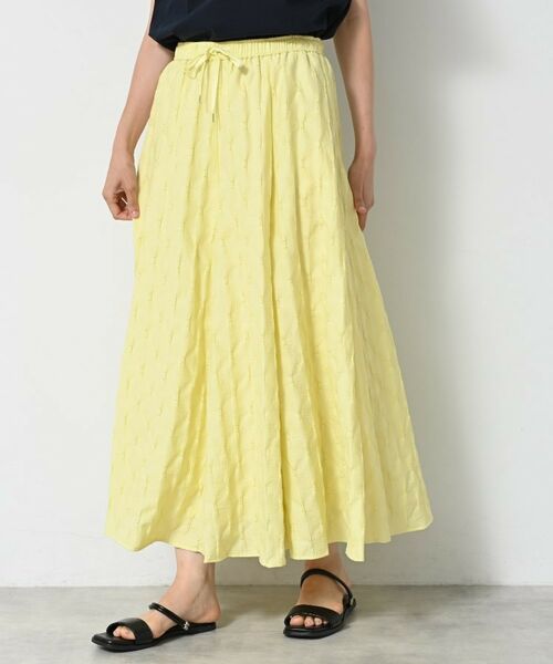 Dessin / デッサン ロング・マキシ丈スカート | 【ウエストゴム・洗える】ジャガードフレアースカート | 詳細9