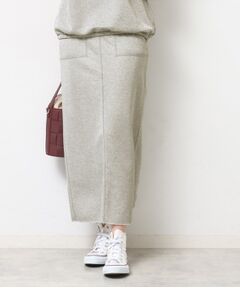 Dessin / デッサン ロング・マキシ丈スカート | 【セットアップ可・洗える】ラメ裏毛ナロースカート