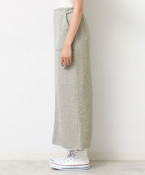 Dessin / デッサン ロング・マキシ丈スカート | 【セットアップ可・洗える】ラメ裏毛ナロースカート | 詳細10