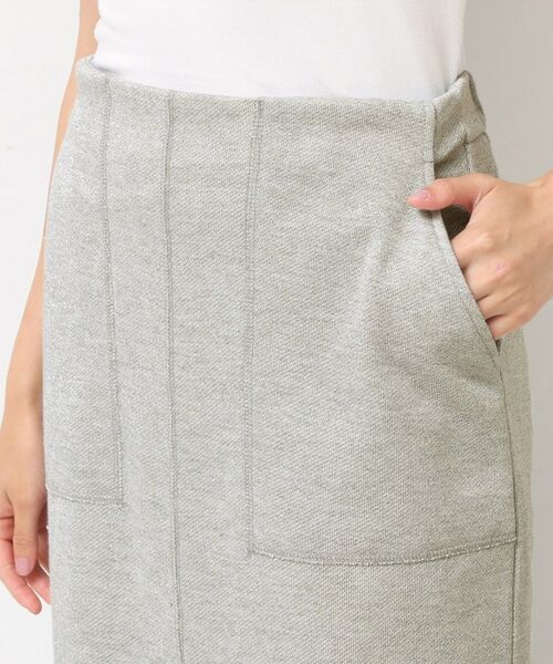 Dessin / デッサン ロング・マキシ丈スカート | 【セットアップ可・洗える】ラメ裏毛ナロースカート | 詳細12