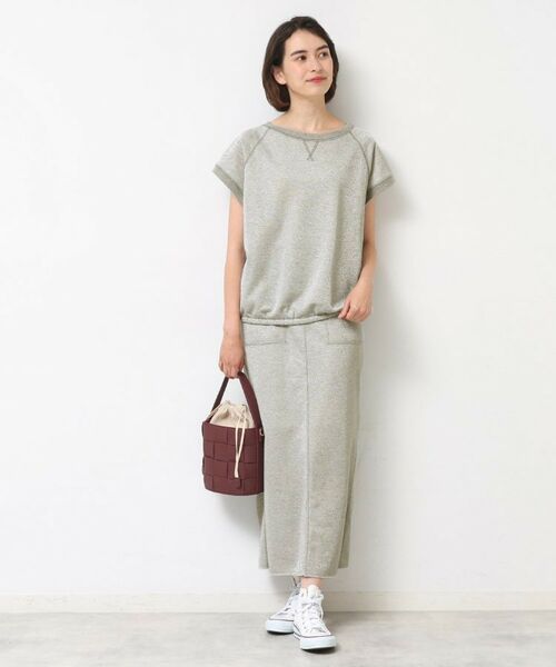 Dessin / デッサン ロング・マキシ丈スカート | 【セットアップ可・洗える】ラメ裏毛ナロースカート | 詳細6