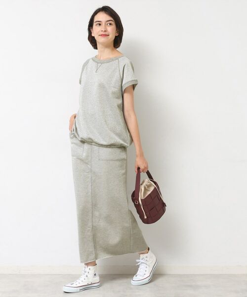 Dessin / デッサン ロング・マキシ丈スカート | 【セットアップ可・洗える】ラメ裏毛ナロースカート | 詳細7