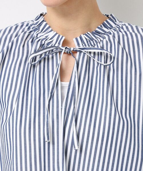 Dessin / デッサン シャツ・ブラウス | 【洗える】ストライプ柄フレンチスリーブスキッパ―ブラウス | 詳細20
