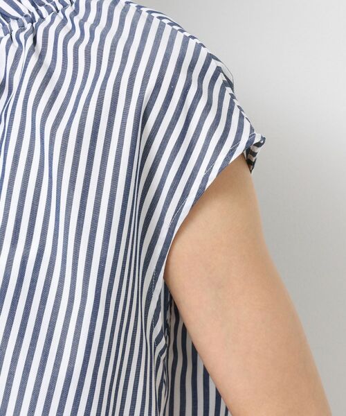 Dessin / デッサン シャツ・ブラウス | 【洗える】ストライプ柄フレンチスリーブスキッパ―ブラウス | 詳細21