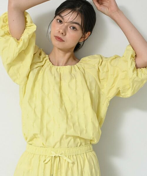 Dessin / デッサン シャツ・ブラウス | 【洗える/五分袖】バルーンスリーブジャガードブラウス | 詳細10