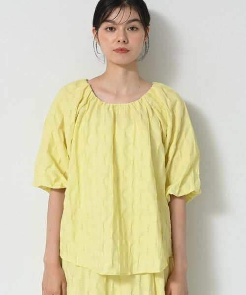 Dessin / デッサン シャツ・ブラウス | 【洗える/五分袖】バルーンスリーブジャガードブラウス | 詳細13