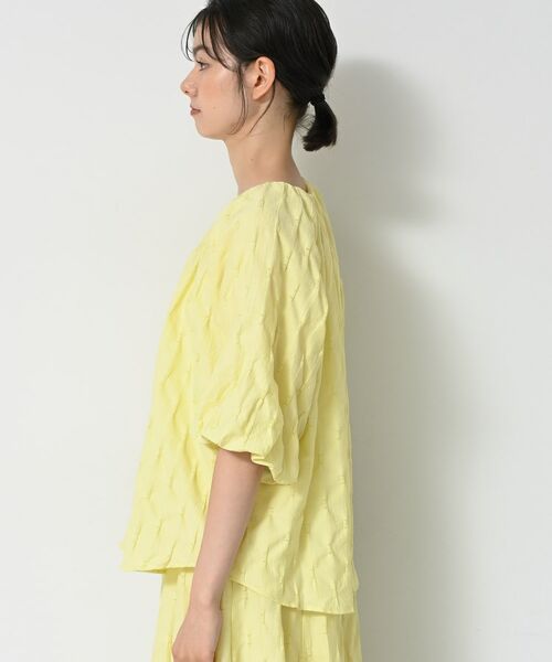 Dessin / デッサン シャツ・ブラウス | 【洗える/五分袖】バルーンスリーブジャガードブラウス | 詳細14