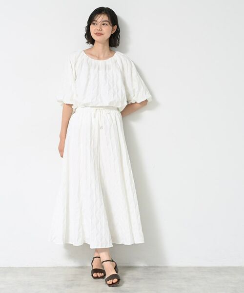 Dessin / デッサン シャツ・ブラウス | 【洗える/五分袖】バルーンスリーブジャガードブラウス | 詳細3