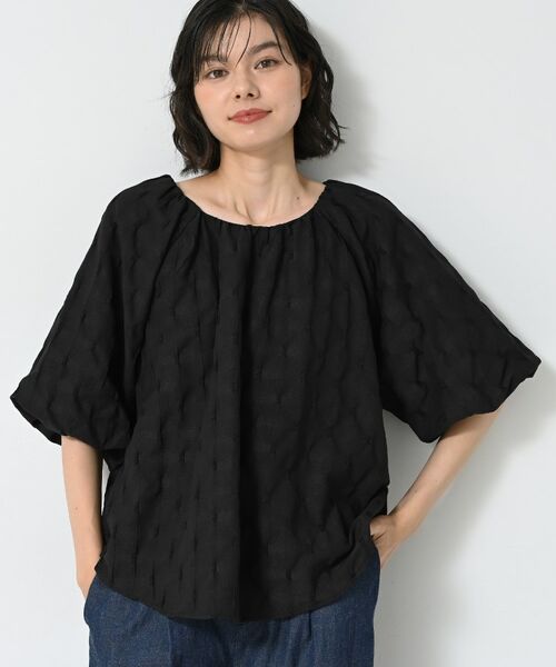 Dessin / デッサン シャツ・ブラウス | 【洗える/五分袖】バルーンスリーブジャガードブラウス | 詳細5