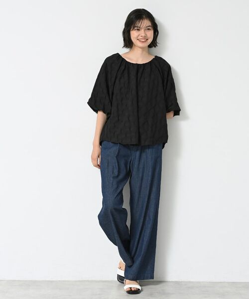 Dessin / デッサン シャツ・ブラウス | 【洗える/五分袖】バルーンスリーブジャガードブラウス | 詳細7