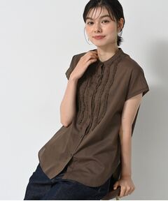 Dessin / デッサン シャツ・ブラウス | 【洗える】スタンドカラーフリルブラウス