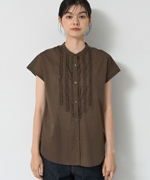 Dessin / デッサン シャツ・ブラウス | 【洗える】スタンドカラーフリルブラウス | 詳細13