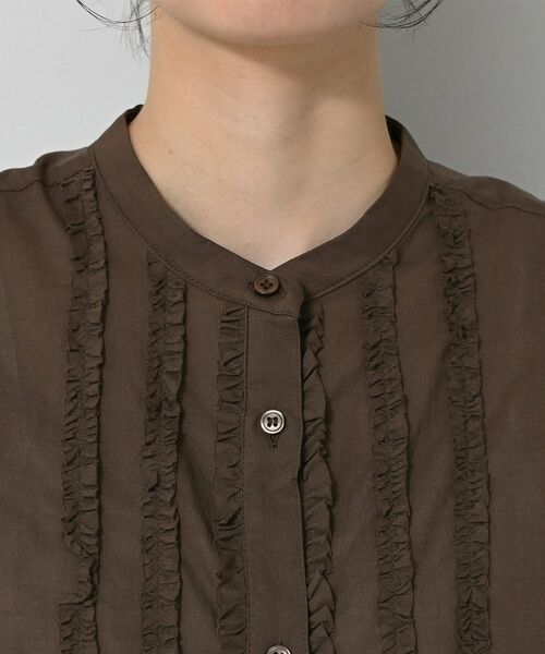 Dessin / デッサン シャツ・ブラウス | 【洗える】スタンドカラーフリルブラウス | 詳細16