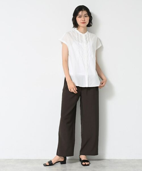 Dessin / デッサン シャツ・ブラウス | 【洗える】スタンドカラーフリルブラウス | 詳細2