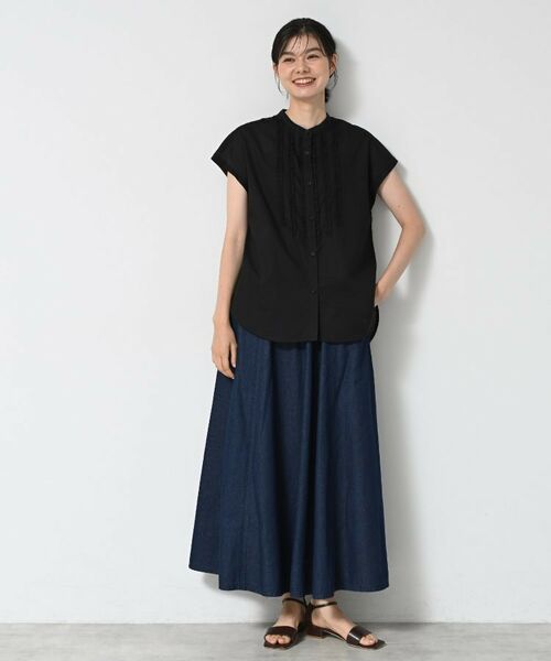 Dessin / デッサン シャツ・ブラウス | 【洗える】スタンドカラーフリルブラウス | 詳細7