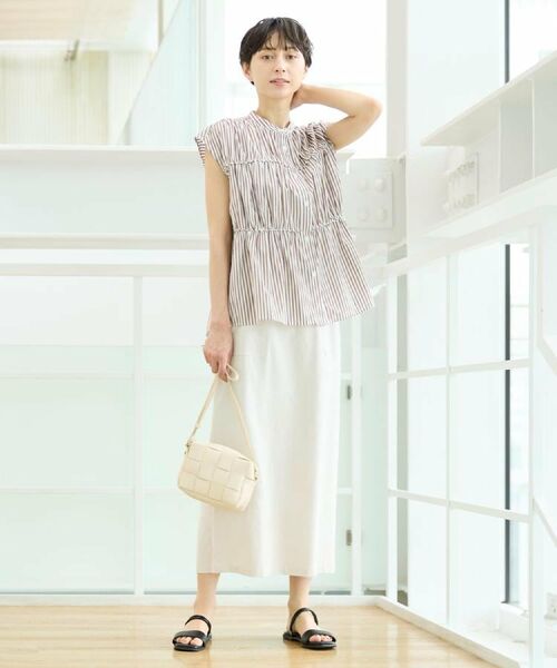 Dessin / デッサン シャツ・ブラウス | 【洗える】ストライプ柄ギャザーブラウス | 詳細11