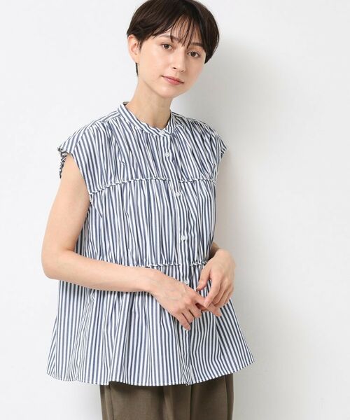 Dessin / デッサン シャツ・ブラウス | 【洗える】ストライプ柄ギャザーブラウス | 詳細14