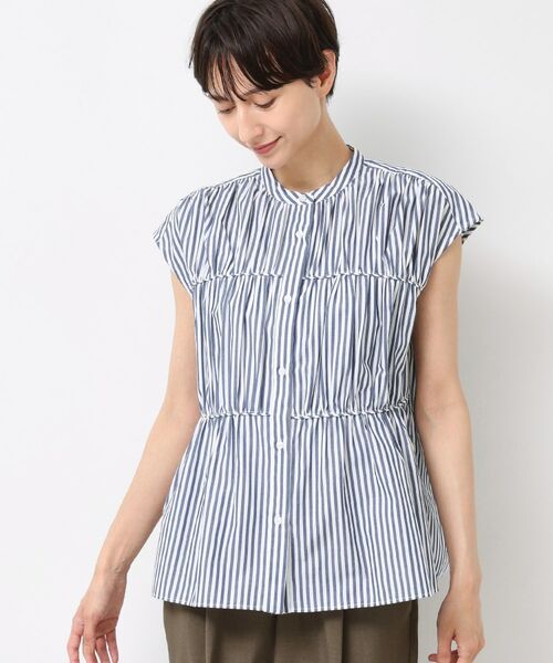 Dessin / デッサン シャツ・ブラウス | 【洗える】ストライプ柄ギャザーブラウス | 詳細15