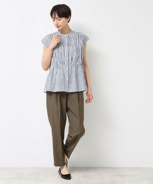 Dessin / デッサン シャツ・ブラウス | 【洗える】ストライプ柄ギャザーブラウス | 詳細16