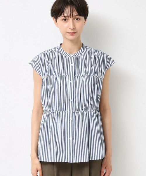 Dessin / デッサン シャツ・ブラウス | 【洗える】ストライプ柄ギャザーブラウス | 詳細18