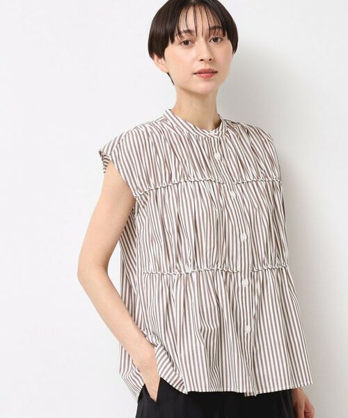 Dessin / デッサン シャツ・ブラウス | 【洗える】ストライプ柄ギャザーブラウス | 詳細6
