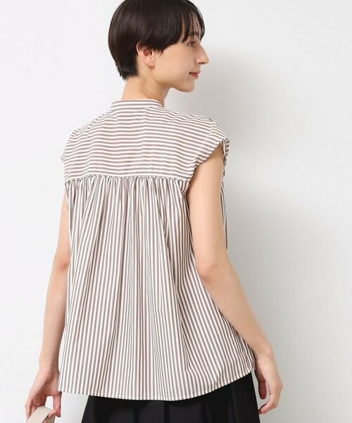 Dessin / デッサン シャツ・ブラウス | 【洗える】ストライプ柄ギャザーブラウス | 詳細7