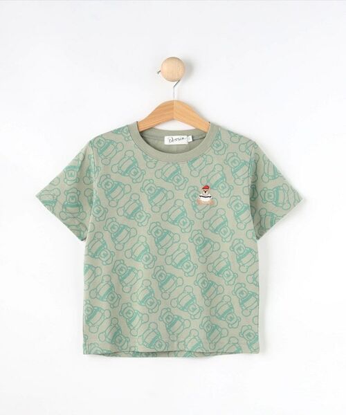 Dessin / デッサン Tシャツ | 【洗える・リンクコーデ】Deddy刺繍入り オーガニックコットンTシャツ(グリーン(025))