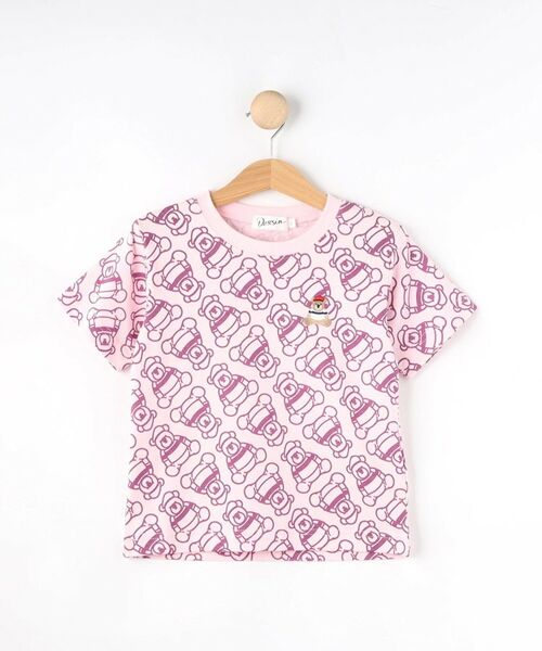 Dessin / デッサン Tシャツ | 【洗える・リンクコーデ】Deddy刺繍入り オーガニックコットンTシャツ(ピンク(071))