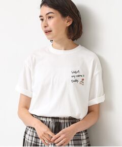 Dessin / デッサン Tシャツ | 【ユニセックス・洗える】Deddy刺繍入り オーガニックコットンTシャツ