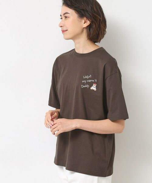 Dessin / デッサン Tシャツ | 【ユニセックス・洗える】Deddy刺繍入り オーガニックコットンTシャツ | 詳細10