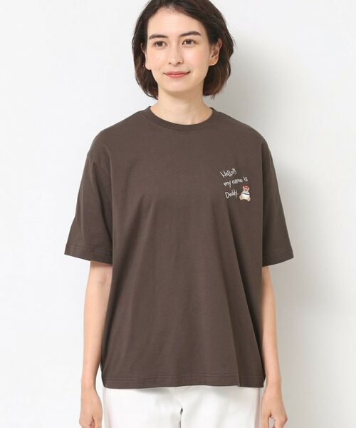Dessin / デッサン Tシャツ | 【ユニセックス・洗える】Deddy刺繍入り オーガニックコットンTシャツ | 詳細13