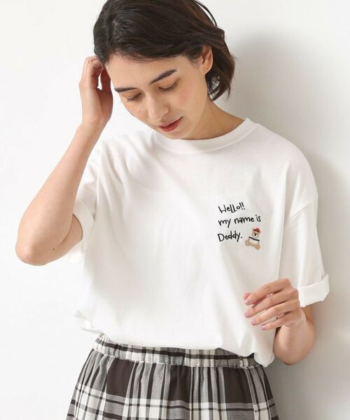 Dessin / デッサン Tシャツ | 【ユニセックス・洗える】Deddy刺繍入り オーガニックコットンTシャツ | 詳細2