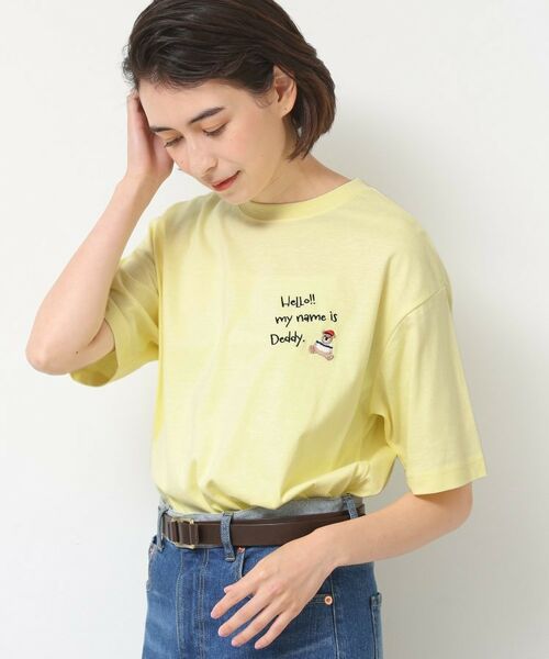 Dessin / デッサン Tシャツ | 【ユニセックス・洗える】Deddy刺繍入り オーガニックコットンTシャツ | 詳細6